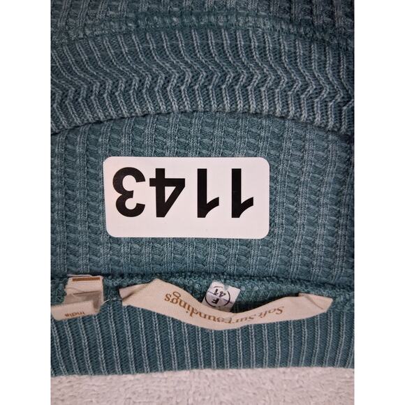 Soft Surroundings Womens size XL Waffle Knit Pocket Crewneck Casual Alternative - Picture 13 of 13